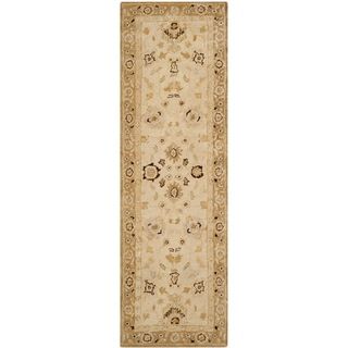 Safavieh Handmade Taj Mahal Ivory/ Gold Wool Rug (26 X 8)