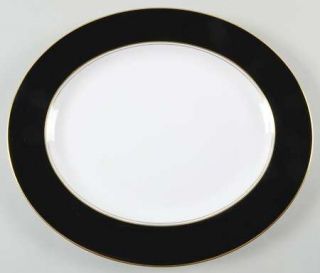 Royal Worcester Ventura Black 13 Oval Serving Platter, Fine China Dinnerware  