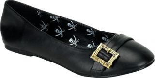 Womens Funtasma Pirate 13   Black PU Ornamented Shoes