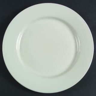 Thomson Branco White Dinner Plate, Fine China Dinnerware   All White, Rim, Smoot