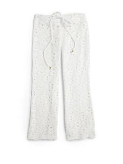 PilyQ Toddlers & Little Girls Lace Pants   White