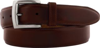 Mens Johnston & Murphy Waxed Leather   Brown Wax Veal Belts