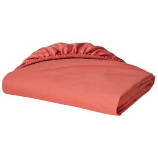 Threshold Ultra Soft 300 Thread Count Fitted Sheet   Coral (Twin)