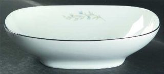 Noritake Tilford 9 Oval Vegetable Bowl, Fine China Dinnerware   Blue Flowers An