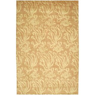 Martha Stewart Seaflora Corraline Silk/ Wool Rug (96 X 136)