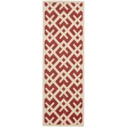 Poolside Red/ Bone Indoor Outdoor Rug (24 X 911)