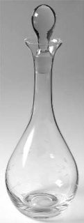 Princess House Crystal Heritage Decanter   Gray Cut Floral Design,Clear
