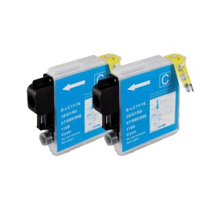 Brother Lc61 Compatible Cyan Ink Cartridge (pack Of 2) (Cyan Print yield 325 pages at 5 percent coverageNon refillablePack of 2We cannot accept returns on this product. )