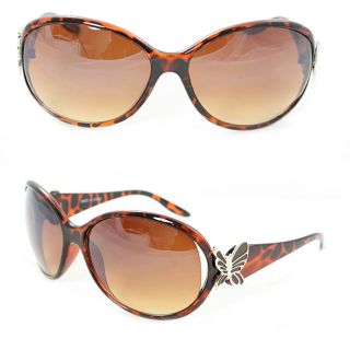 Womens Leopard Butterfly Fashion Sunglasses