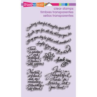 Stampendous Perfectly Clear Stamps 4x6 Sheet thoughtful Wishes