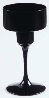 American Manor Ebony Single Light Candlestick   Stem #17703, Solid Black, Smooth