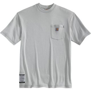 Carhartt Flame Resistant Short Sleeve T Shirt   Light Gray, 4XL, Big Style,