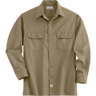 Carhartt Long Sleeve Twill Work Shirt   Khaki, XL Tall, Model# S224