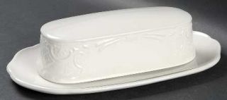 Johnson Brothers Richmond White 1/4 Lb Covered Butter, Fine China Dinnerware   W