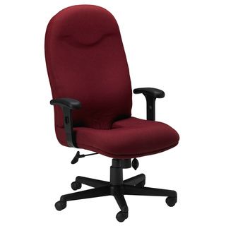 Mayline Comfort Series Burgundy Executive High back Chair (BurgundyArms included Yes )