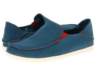 OluKai Nohea Canvas W Womens Slip on Shoes (Blue)