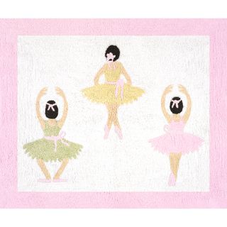 Sweet Jojo Designs Ballet Dancer Ballerina Accent Floor Rug (Cotton yarn)