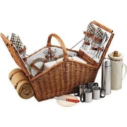 Picnic At Ascot Sussex Picnic Basket For Two With Blanket/coffee Wicker/london Plaid