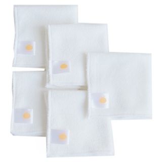 Satsuma Designs Organic Wash Cloths and Wipes in White (5 Packs) 851201002306