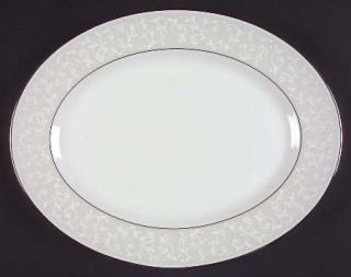 Lenox China Opal Innocence 13 Oval Serving Platter, Fine China Dinnerware   Whi