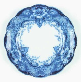 Johnson Brothers Argyle Blue (Flow Blue) Dessert/Pie Plate, Fine China Dinnerwar