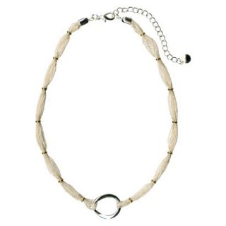 Mesh Station Necklace   Silver