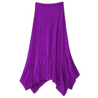 Mossimo Supply Co. Juniors Handkerchief Maxi Skirt   Dynamo Violet L(11 13)