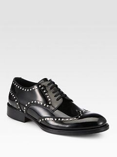 DSQUARED Studded Leather Lace Ups   Black  DSQUARED Shoes