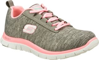 Womens Skechers Flex Appeal Next Generation   Gray/Pink Casual Shoes