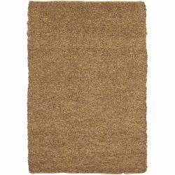 Hand woven Mandara Golden Shag Rug (5 X 76) (TanPattern ShagTip We recommend the use of a  non skid pad to keep the rug in place on smooth surfaces. All rug sizes are approximate. Due to the difference of monitor colors, some rug colors may vary slightl