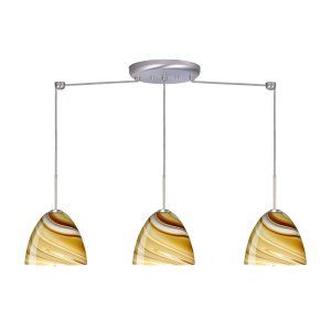 Besa Lighting BEL 3BB 7572HN LED SN Sasha II Pendant