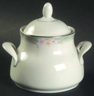 Royal Doulton Sophistication Sugar Bowl & Lid, Fine China Dinnerware   Pale Gree