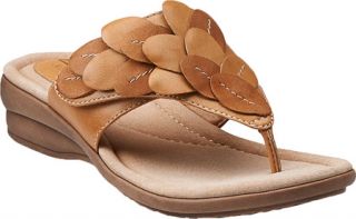 Womens Clarks Reid Ricki   Sand Leather Thong Sandals