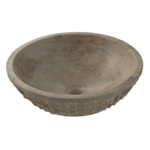 Belle Foret SCL6DUR Universal Chiseled Round Stone Lavatory