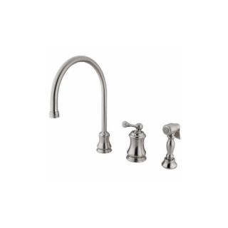 Elements of Design ES3818BLBS Universal One Handle Kitchen Faucet With Spray