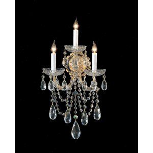 Crystorama Lighting CRY 4423 GD CL S Maria Theresa Wall Sconce Swarovski Element