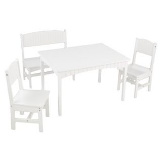 Kidkraft Kids Table and Chair Set Nantucket Table with Bench and Two Chairs  