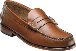 Mens Florsheim Berkley   Cognac Smooth Leather Penny Loafers