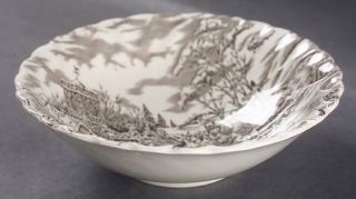 Myott Staffordshire Royal Mail Brown (Creambackground) Coupe Cereal Bowl, Fine C