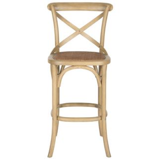 Safavieh Franklin Stool AMH950 Finish Weathered Oak, Seat Height 30.7