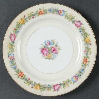 Aladdin Stafford Bread & Butter Plate, Fine China Dinnerware   Floral Garland Ri