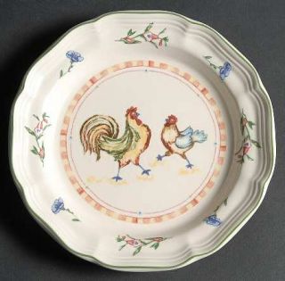 Mikasa Bon Jour Salad Plate, Fine China Dinnerware   South/France,Rooster,Flower