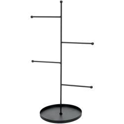 Darice Metal Rungs Jewelry Stand black (black Materials Metal Dimensions 17x10x 6 1/2 inches. Base dimensions 1/4 inch high wall Features four 4.5 inch long rungs for necklaces and bracelets to be looped and hung. This package contains one metal jewelr