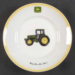 Gibson Designs John Deere (Tractor) Salad Plate, Fine China Dinnerware   Green&Y