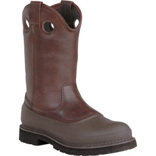 Georgia 11in. Muddog Pull On Steel Toe Comfort Core Work Boot   Brown, Size 7