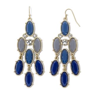 LIZ CLAIBORNE Blue Stone Chandelier Earrings