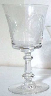 Fostoria Colonial Mirror Water Goblet   Stem #6023,Etch #334