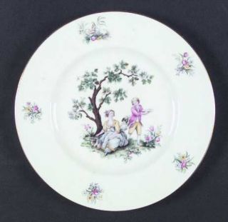 Royal Worcester Watteau Luncheon Plate, Fine China Dinnerware   People Center, F