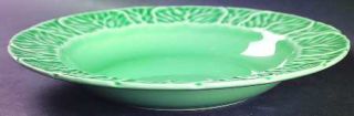 Wedgwood Spring Green Large Rim Soup Bowl, Fine China Dinnerware   All Mint Gree