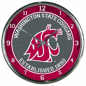 Washington State Cougars Wincraft Chrome Wall Clock